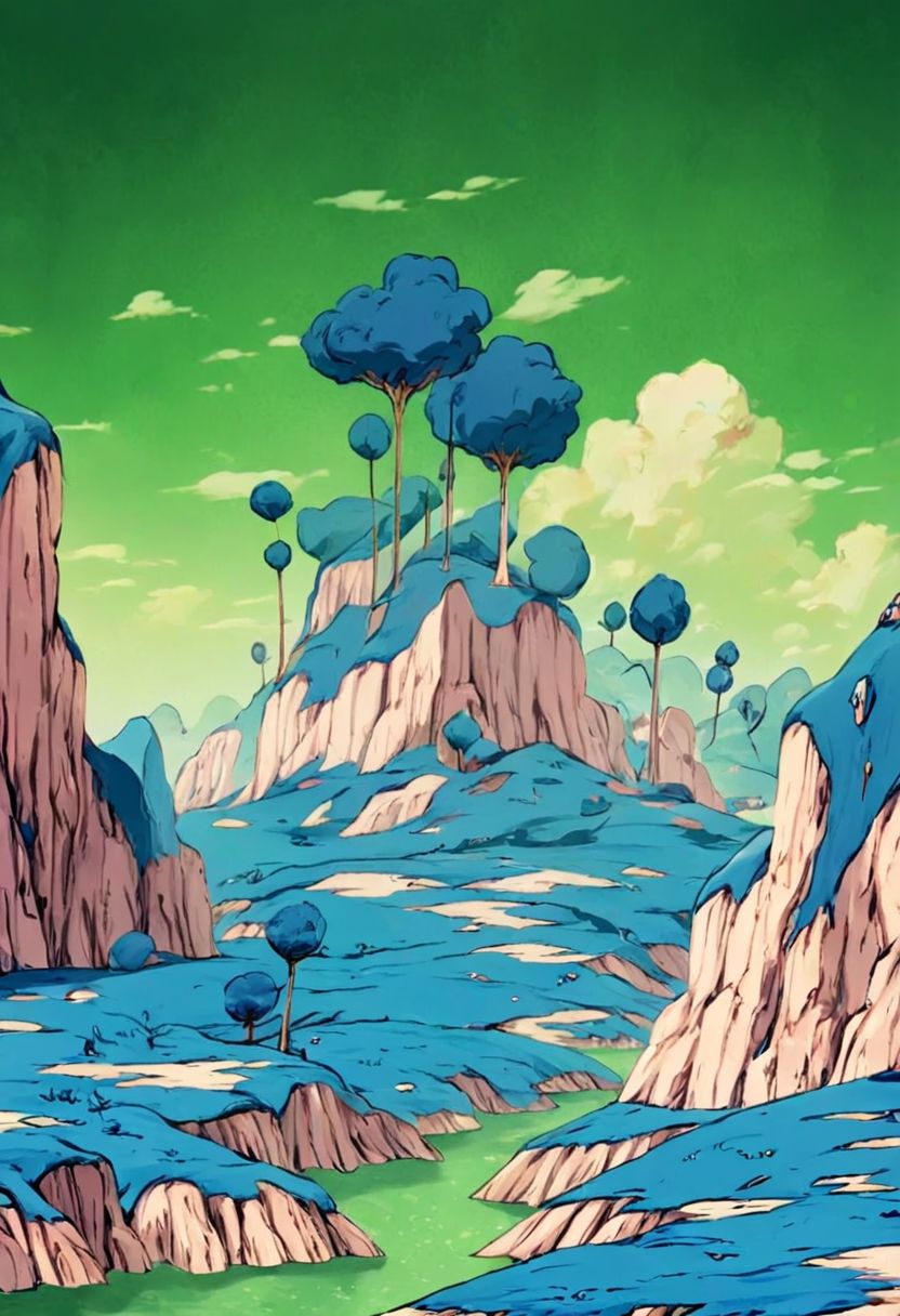 Create a Namek Background ,masterpiece, ultra detailed, 8k, highly quality