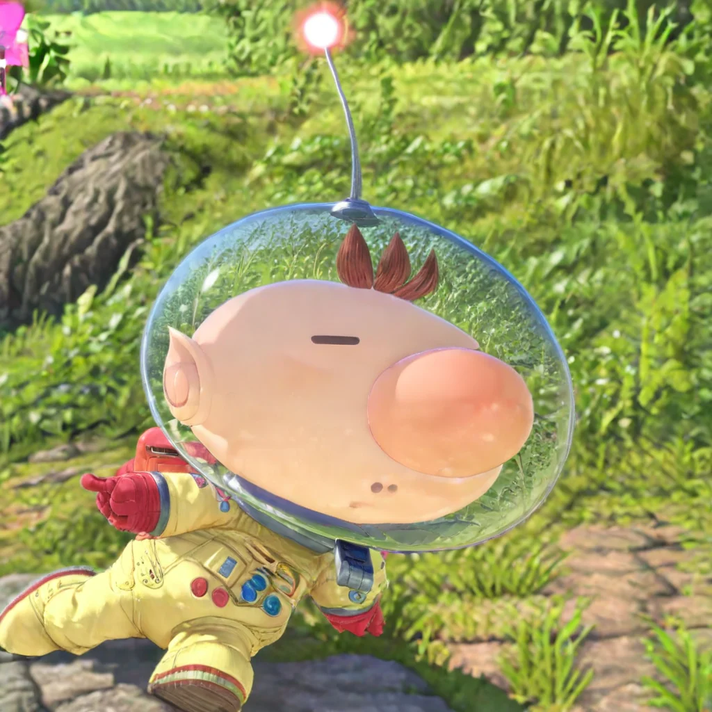 PikminOlimarXL, man lying down, fat man, pink nose, <lora:PikminOlimarXL:0.95>, (anime, masterpiece, intricate:1.3), (best quality, hires textures, high detail:1.2), (4k),(incredibly detailed:1.4),UHD, 8K, ultra detailed