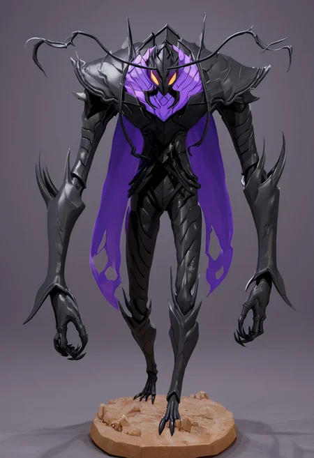 Ant King Beru , humanoid, getting out of a three shadow