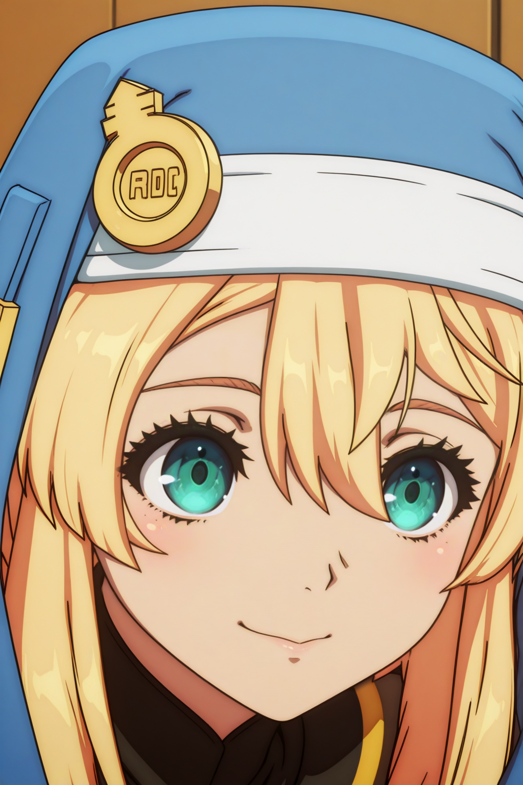 anime style, anime coloring,  Bridget, otoko no ko, Crouching down with a playful pose <lora:Guilty_Gear_Strive_-_Dual_Rulers_-_Bridget_-_illustrious:0.8>