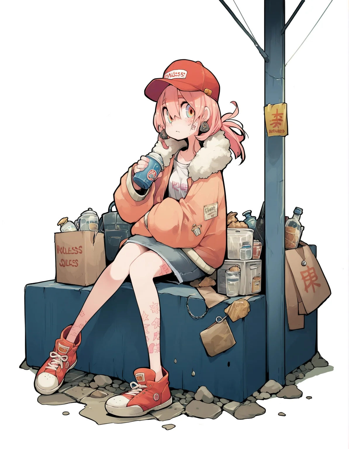 score_9,score_8_up,score_7_up,score_6_up,score_5_up, hd5,tnsk,uncensored,, official art,1girl,solo,character set,full body,white background, game,homeless