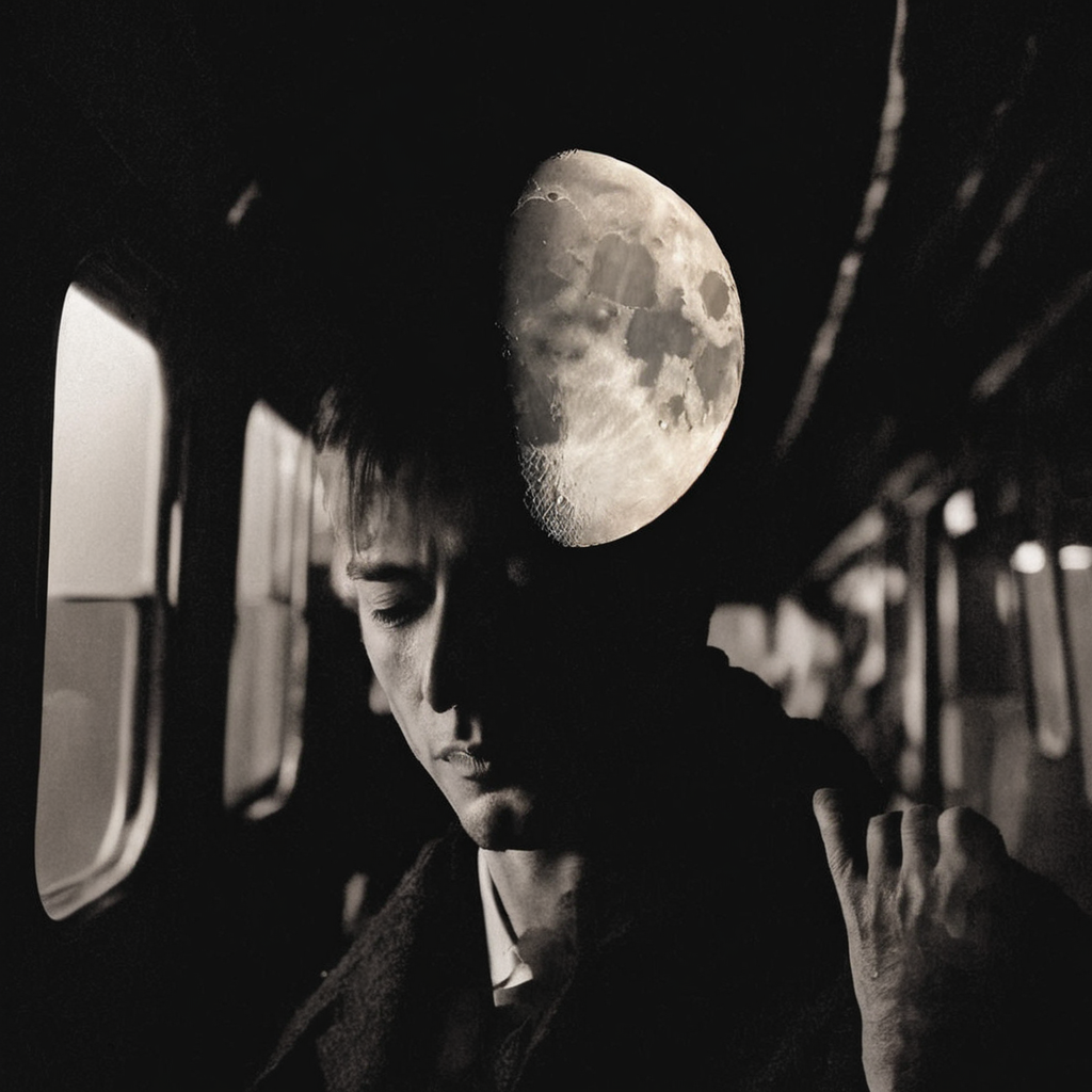 double exposure, a man in the train, moon <lora:SDXL_double_exposure_Sa_May_V8:1>