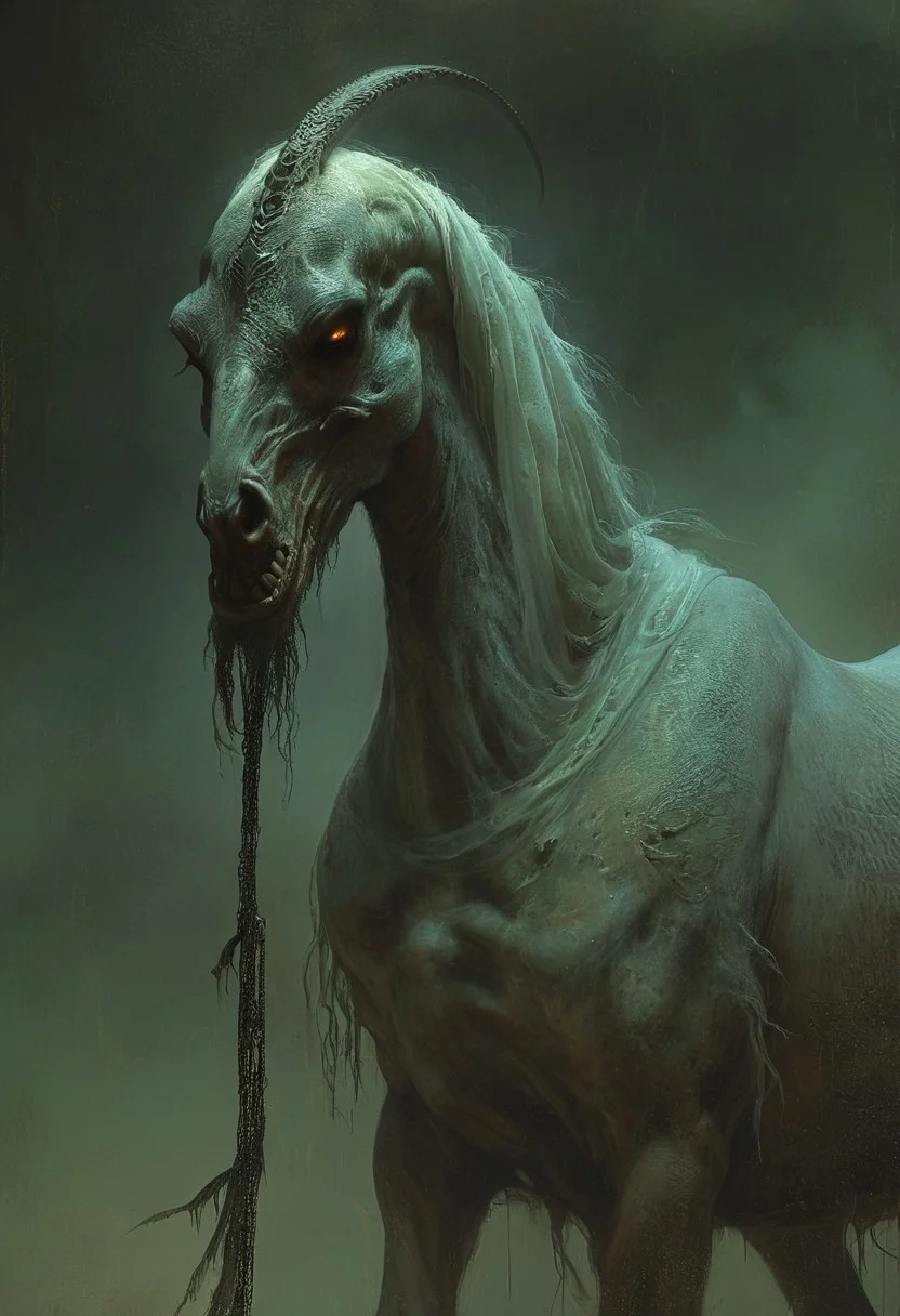 divinity's creature, an Arabian nightmare, novuschroma38, detailed, high resolution, eerie, atmospheric, foreboding, unsettling