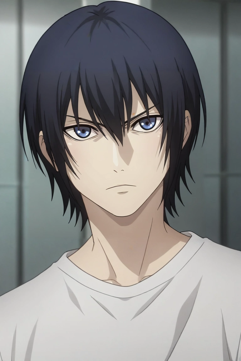 score_9, score_8_up, score_7_up, , rating_safe, intricate details, anime screencap, , , looking at viewer, depth of field, 1boy, solo, male focus, <lora:ayato_kirishima_pony:0.88>, ayato_kirishima, black hair, blue eyes, hair between eyes, short hair, tokyo ghoul:re, , , , <lora:sdxl_lightning_8step_lora:1>