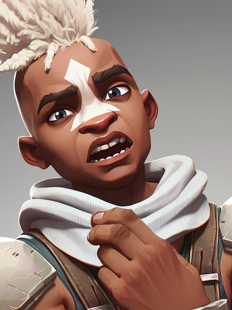 score_9, score_8_up, score_7_up, ekko, a man with a knife in his hand, solo, looking at viewer, short hair, open mouth, 1boy, upper body, male focus, teeth, grey background, gradient background, <lora:arcane_pony_v1-2_mx:0.95>