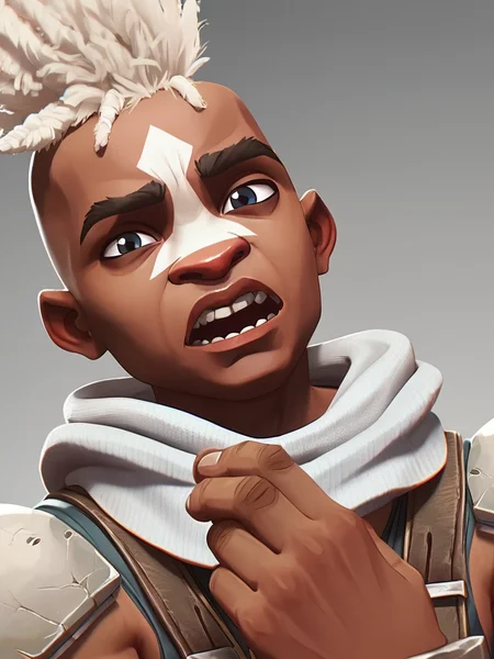 score_9, score_8_up, score_7_up, ekko, a man with a knife in his hand, solo, looking at viewer, short hair, open mouth, 1boy, upper body, male focus, teeth, grey background, gradient background, <lora:arcane_pony_v1-2_mx:0.95>