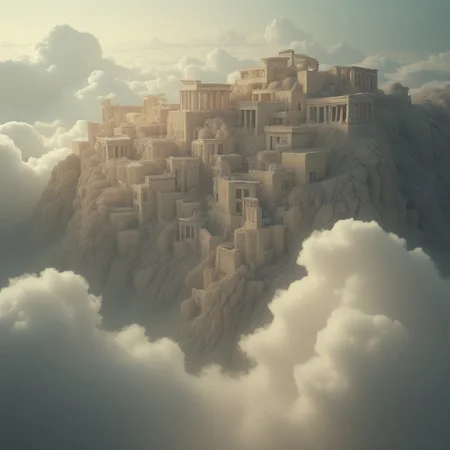 the most realistic, photorealistic photo ever taken [(an ancient greek mythological city:1.5) in the clouds,a dream world shifting landscapes, and ethereal creatures, Captured with a Hasselblad X2D 100C and an 80mm f/1.9 lens, hyper-realistic textures, soft studio lighting, elegant shadows, styled for a Vogue beauty editorial, incredible realism, creamy bokeh, ultra-detailed textures, perfect lighting],