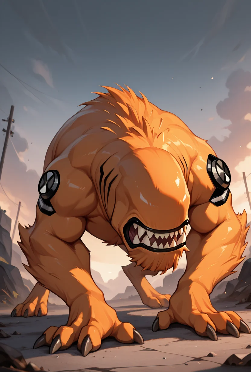 <lora:wildmutt-06:1> wildmutt, solo, no humans, claws, sharp teeth, no eyes, no ears, <lora:PepePunchMeme_illusXLNoobAI_Incrs_v1:1> incrspunchmeme, masterpiece, best quality, amazing quality, very aesthetic, absurdres, newest,