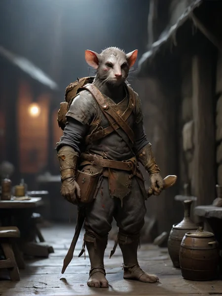 <lora:Charasilhouette-V1-000004:1.0> charasil style <lora:RPGRatFolkXL:0.4>, 1boy, RPGRatFolk, rat, warrior, dangerous, deciduous,fantasy, (large backpack:1.2, full of objects), explorer, full body, silhouette, sketch, in a tavern<lora:offset_0.2:1.0> <lora:RPGOrcXL:0.8> RPGOrc , grey background, (simple background:1.4), hdr, chara design, concept, from above,( holding a stylised metallic spoon:1.3), bloody covered