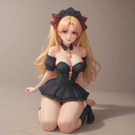 score_9, score_8_up, score_7_up, best quality, masterpiece, source_anime, zPDXL, zPDXL_xxx, BREAK
in  bed room,
solo, outdoor, 1girl, ereshkigal_\(fate\), ereshkigalmaid, blonde hair, solo, long hair, maid headdress, breasts, apron,, maid, socks, horns, dress, asymmetrical legwear, bare shoulder,,<lora:ChaldeaMaidv1:0.9>, smile,  happy ,, <lora:add-detail-xl:1> <lora:detail_eyes:0.5>, peeking from behind a curtain, peering from behind a curtain with a teasing look, creating a sense of mystery and allure