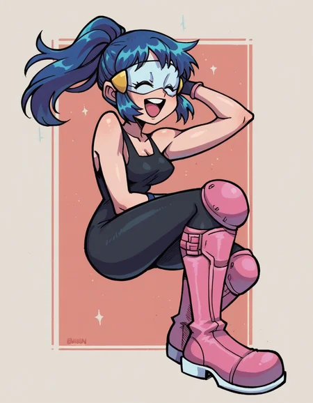 zPDXL, score_9, score_8_up, score_7_up, source_anime,
1girl, solo, laughing, (thigh_straddling), luchador wearing a blue luchador mask with intricate designs, classic luchador tank top with wrestler insignia, wrestling tights, wrestling boots,  knee pads,gloves, Pokemon, Dawn, blue hair, long hair,,
<lora:valbun_v2:0.9> valbun,