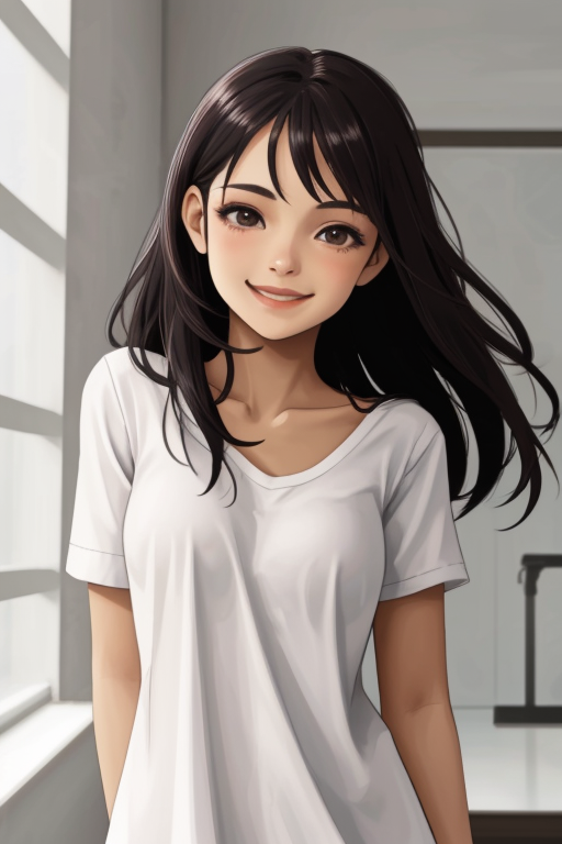 1girl , smiling <lora:LCM_LoRA_Weights_SD15:1>