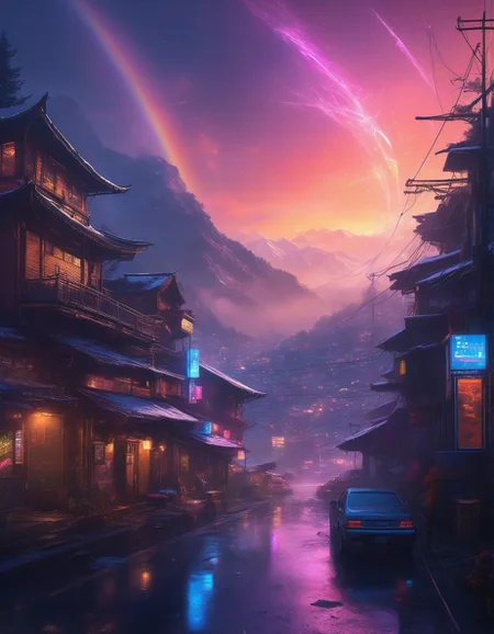 Cyberpunk: (neon lights), (rain-soaked streets), (holographic UI elements), (futuristic decay) :cite[6],
sonic geography where landscapes are sound fossils,
Himalayan valley with terraced farms,
Scattered showers Weather,
a mystical cloudscape, with swirling mists, vibrant rainbows, and an ethereal atmosphere that feels otherworldly,
Pre-dawn twilight with lingering stars,
Winter pine forests under snow,
<lora:add-detail-xl:0.7>,
<lora:DetailMaximizer:0.3>,
<lora:brho:0.15> brho,
<lora:Deep_depth_of_field:0.3>,
<lora:extremely_detailed:0.8> extremely detailed,