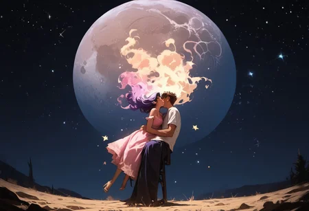 score_9, score_8_up, score_7_up, score_6_up, 1girl, ethereal, rated_safe, full body, floating, celestial beauty, fetal position, slinky night gown made of cosmic dust, swirling clouds of dark matter enfold her, cosmic background,trippy pink stars, shooting stars
