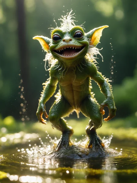 masterpiece,professional macro photography, swampling, goblin, amphibian swamp creature in a green pond , sunny forest with white fluff in the air, hot summer , soft bounced lighting, amazing depth of field, shot from a low angle, shot on Lumix GH5 (cinematic bokeh, dynamic range, vibrant colors)
<lora:Y.A.128r:0.7>