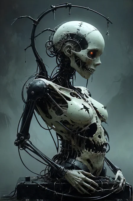 mechanical cradle, synthetic embrace, eerie <lora:Futuristic_Retro_Vibes:0.2>, <lora:Neon_Cyberpunk_Impressionism_SDXL:0.2>, <lora:EnvyNIghtmareXL01:0.2>,