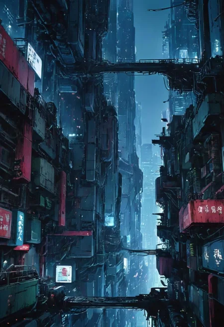 Beneath a Steel Sky, modern society, social Media, neo Tokyo by night to the Sky, blue in the very far (dramatic, gritty, intense:1.4),masterpiece, best quality, 32k uhd, insane details, intricate details, hyperdetailed, hyper quality, high detail, ultra detailed, Masterpiece, photography, high Contrast