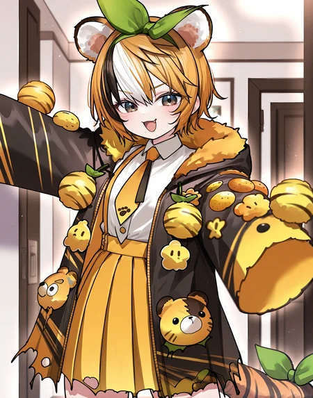 masterpiece, perfect quality, best quality, absolutely eye-catching, absurdres, highres, newest, 1girl, <lora:tomomitorayaIllustriousXL:1>, tomomitoraya, jacket, cowboy shot,