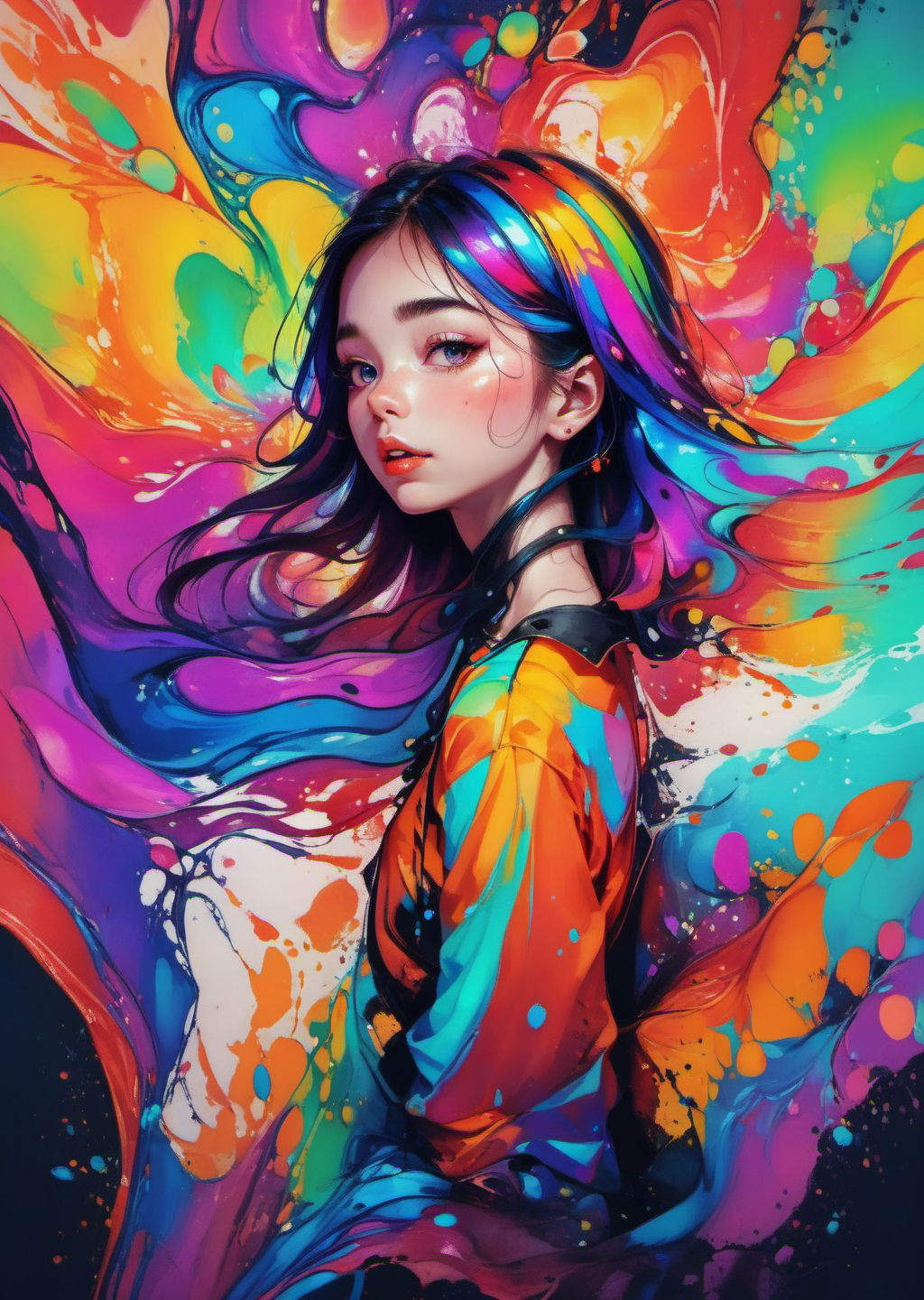 ColorART, colorful, <lora:ColorART:1>, portrait, 1girl,