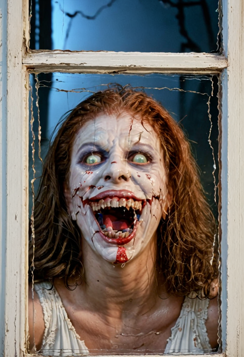 masterpiece, 4k, intricate details, highly-detailed, hyper-realistic. best lighting, horror theme,
bm0v13 A bridge paved with broken mirrors and laughter ,
 <lora:bmovie-horror-SDXL:1.2>
