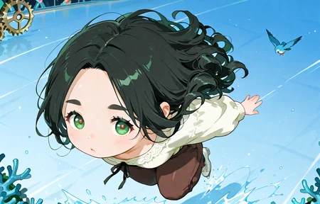 PonyScores7, source_anime, ah1, IllustriousQual, <lora:natsumi_style:0.5>, <lora:by_usakun-pony:0.4>, by usakun, <lora:Akina_Bbw_Style_-_PonyXL:0.2>, AkinBw,
BREAK (birdâs eye view),
BREAK 1girl, mature female, (round face:1.2), (thick eyebrows:1.3), (curvy), round-chin, caucasian, (plump face), <lora:Round_face:0.2>, <lora:ETO_OC_Illustrius:0.5>, eto_oc, skindentation, (plump), thick thighs, wide hips, busty, voluptuous, lips, <lora:venus body PonyXL:0.3>, <lora:shinyskin2:0.2>, glistening skin,
BREAK  (curly hair), long hair, (black hair:1.4), (parted hair:1.7), messy hair, kinky curls, <lora:hairdetailpxl:0.2>, hairdetailpxl,
BREAK (half green and brown eyes), (colorful eyes), (multicolored eyes), (downturned eyes:1.4), <lora:expressive eyes:0.2>, expressive eyes, <lora:eyedetailpxl:0.2>, eyedetailpxl, <lora:Eyes_High_Definition:0.2>, EyesHD,
BREAK ((an expression of tranquility)), <lora:Expressive_H:0.2>, Expressiveh, <lora:Emotional_Anime_Expressions_PonyXL_Concept:0.2>, emotional, <lora:Best_Facial_Expression_LoRA_PONY:0.2>, looking at viewer, <lora:Detailed expressive EXEV style -XL Pony V1.0:0.2>, FaceDetail,
BREAK ((ice skating, spinning, jumping over camera)),
BREAK Eye Brown Trousers and blouse,
BREAK (((Clockwork Coral Reef, Vibrant reef teeming with mechanical sea creatures, gears and cogs intermingling with colorful corals and sponges, the gentle hum of machinery and the murmur of the ocean))),
BREAK <lora:xl_more_art-full_v1:0.2>, <lora:aesthetic_anime_v1s:0.2>, <lora:EpicF4nta5yXL:0.2>, <lora:detailxl:0.2>, detailxl, <lora:Fant5yP0ny:0.2>, best quality, amazing quality, best aesthetic, absurdres, illustration, Volumetric_Lighting, ultra-detailed, very aesthetic, intricate details, 8k, masterpiece, best_quality
BREAK Stable_Yogis_PDXL_Positives, AS-Adult, <lora:Complicated fantasy portrait - XL Pony V2.0:0.2>, bad-hands-5, <lora:HDA_Detailer:0.3>, HDA_FatGirlXL,