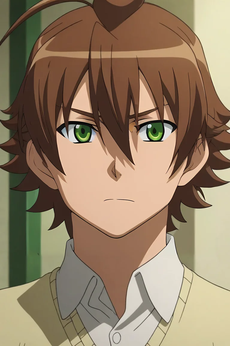 score_9, score_8_up, score_7_up, source_anime, intricate details, anime screencap, anime coloring, , , , , 1boy, solo, male focus, <lora:tatsumi_akame_ga_kill_pony:0.78>, tatsumi_akame_ga_kill, brown hair, green eyes, short hair, hair between eyes, ahoge, , The Shattering Isles, , <lora:sdxl_lightning_8step_lora:1>
