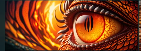 Macro view of a dragon's eye, scales reflecting intricate patterns, fiery hues embedded within, intense gaze conveying ancient wisdom and ferocity, 100mm f/2.8 macro lens, mythical brilliance, 8K resolution., Oil Painting, realistic shading, detailed textures, fantasy landscapes, surreal scenes