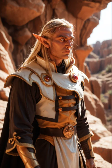 score_9, score_8_up, score_7_up, score_6_up,
<lora:invoker_game_v1:1>
invoker_game_v1, 1boy, art,
elf, skinny, solo, 25 y.o, very young man ,
white eyes,
long hair, blonde hair,
shoulder armor, belt, footwear, coat, sash, pants
long pointy ears, pointy ears, narrow nose,, score_9, score_8_up, score_7_up,
blur censor, blurry, blurry background, blurry foreground, bokeh, motion blur,
chromatic aberration, depth of field, figure, focused, focus
Desert canyon pathway, towering red rock walls, deep shadows and bright sunlight, rugged and adventurous, upper body shot,