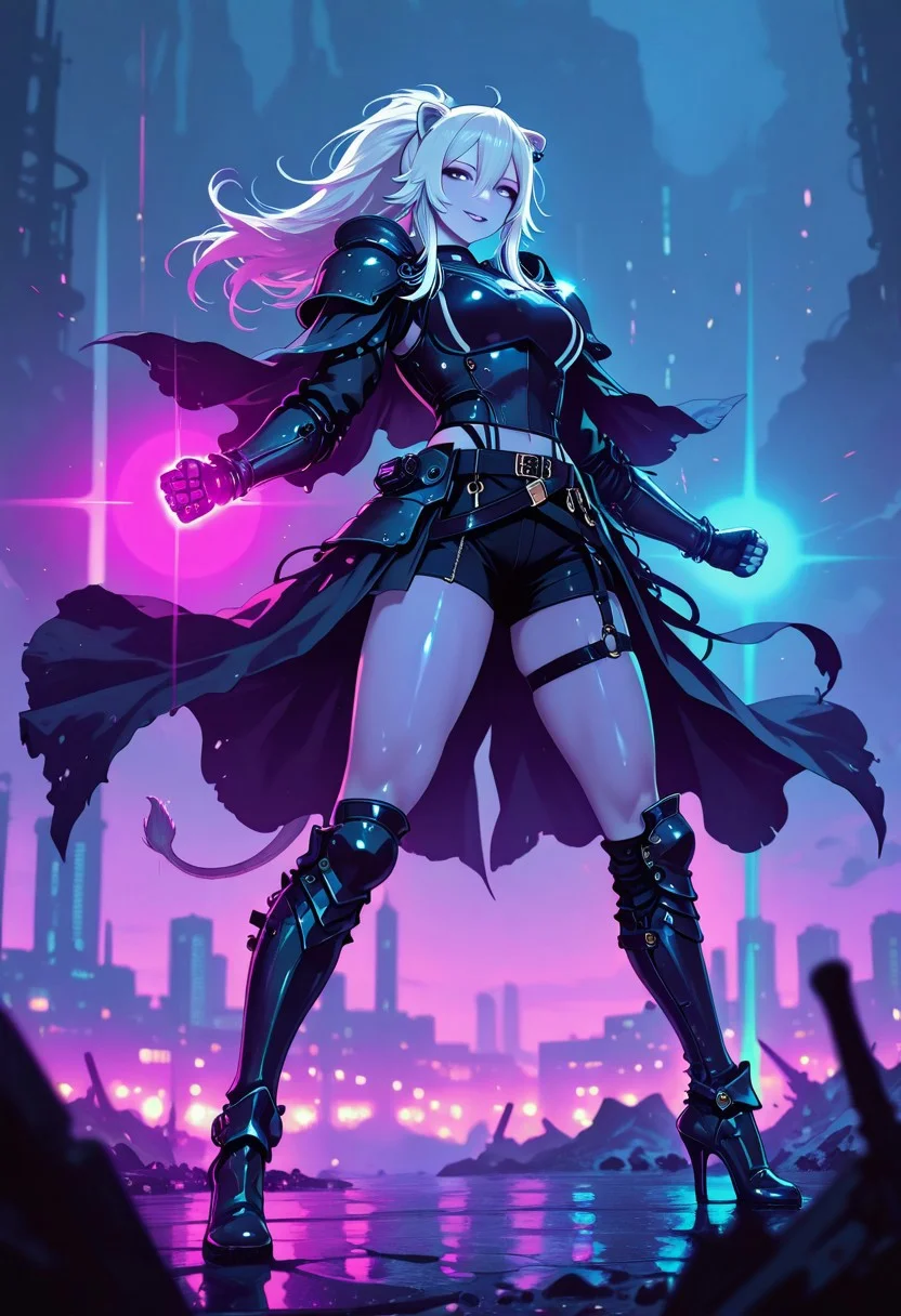 masterpiece, best quality, good quality, very aesthetic, absurdres, newest, 8K, depth of field, focused subject, cholographic shimmer, standing, kick in camera, focus foot, close-up foot,
1girl, Beautiful fit thin toned drow girl warrior with long white ponytail hair blue-grey skin long toned thin legs wearing a powerful fantasy armour, high heels, breastline, parted tilts, armour boots, bright shining eyes, cute nose, holy knight, fantasy city battlefield at night, cinematic lighting, action, shiny body, fighting, smiling at the viewer,
shishiro botan, ,intensely saturated lighting effects, luminous reflections, HDR-like contrast, vibrant color palette,glowing lights, vibrant reflections, surreal lighting, HDR effect, cinematic vividness,
in the style of cksc, artist:moriimee.