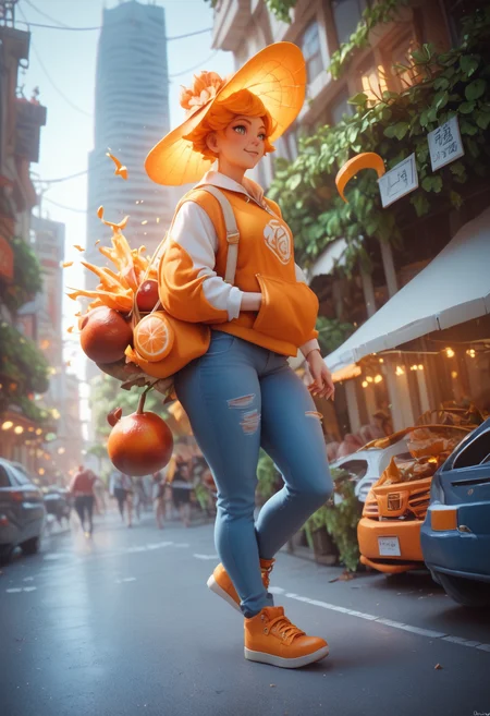 score_9, score_8_up, score_7_up,
giant fruit (orange) bouncing down a city street, orange juice explosion,
WORLD MORPH ORANGE, ORANGE SLICE, hkmagic