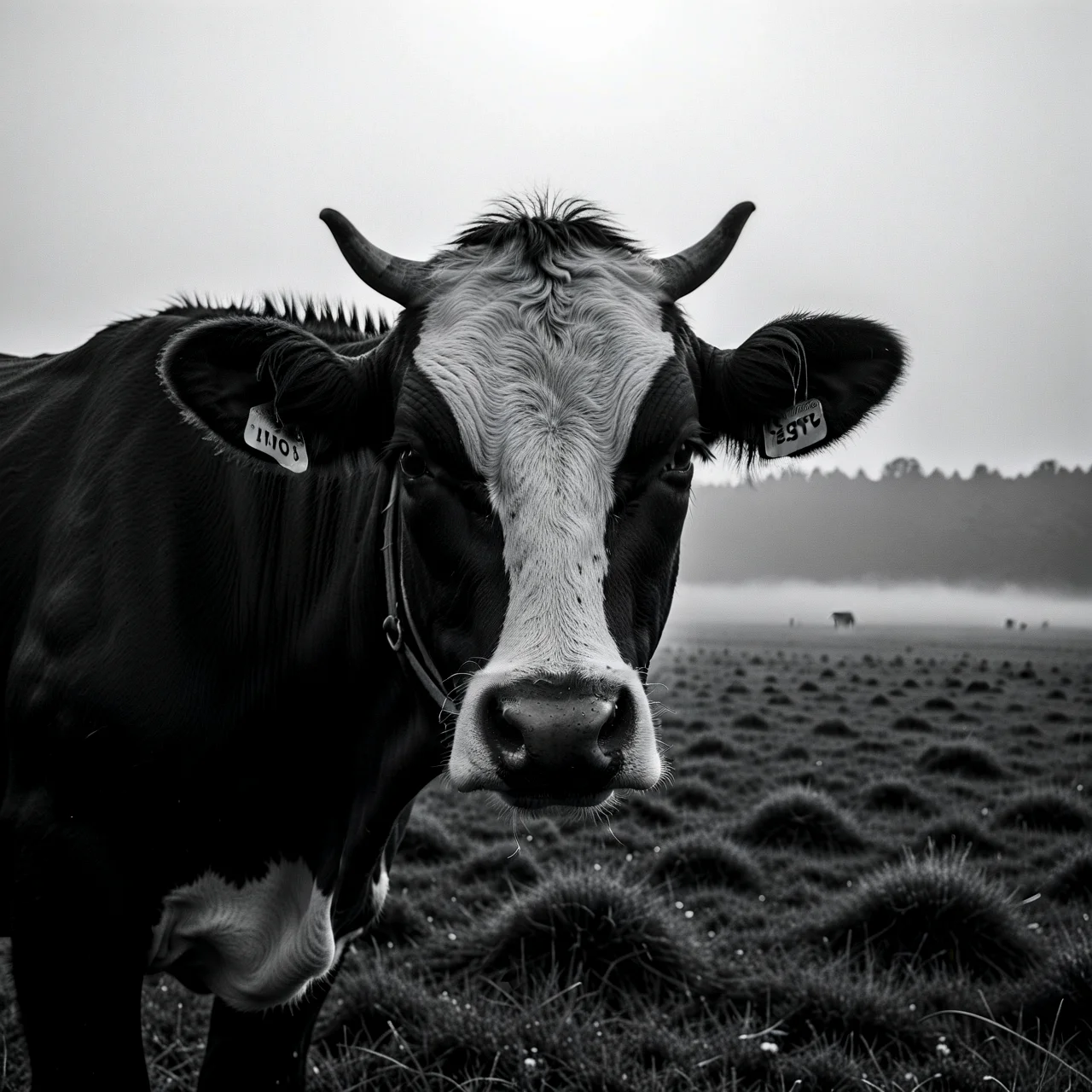 Moody monochrome photo.
Closeup of a cow in the misty meadow.
<lora:MoodyMono01_CE_XL_200-OT:0.4> mdymnoCE_style