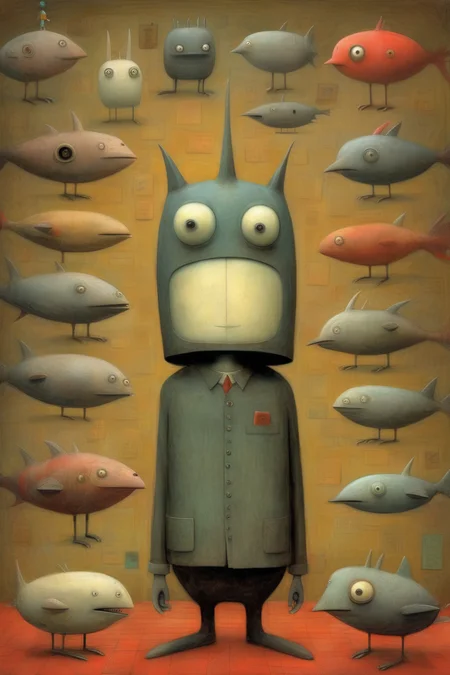 <lora:Shaun Tan Style:1>Shaun Tan Style - bibliography digital Shaun Tan