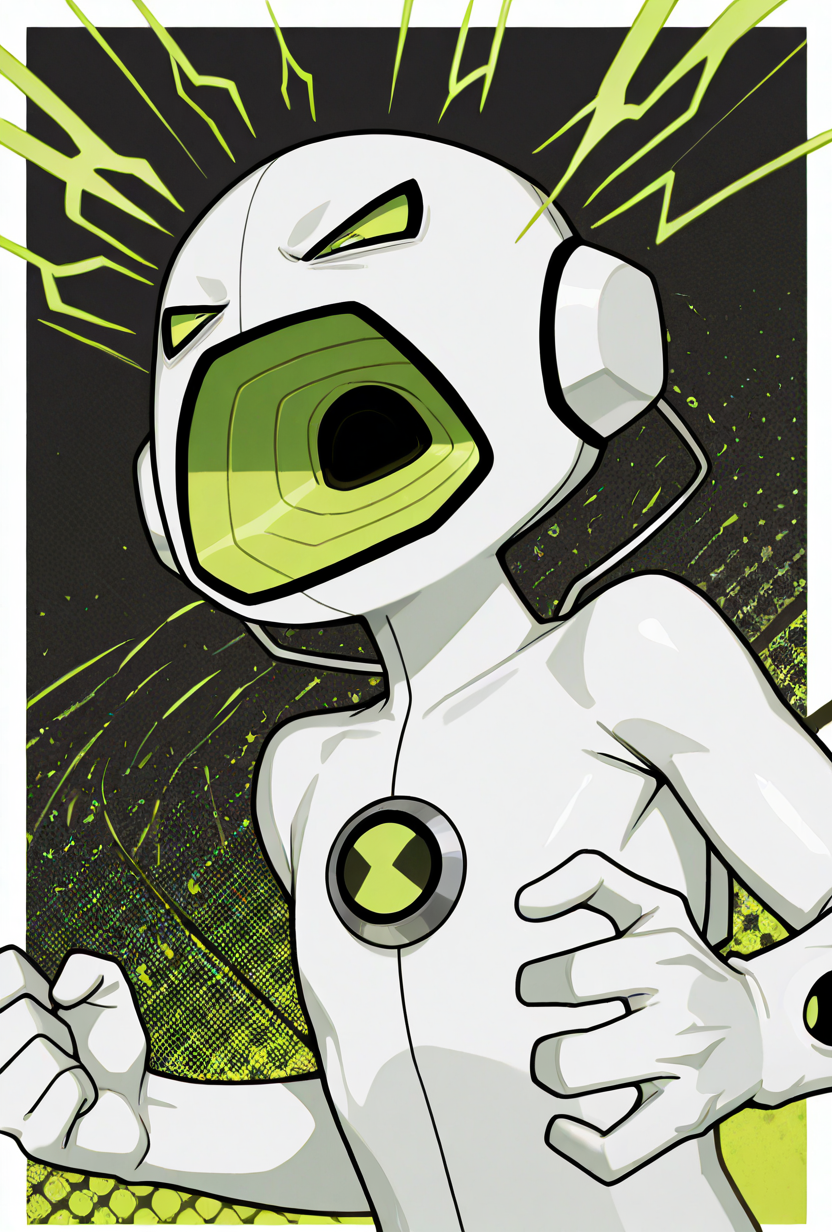 <lora:echoecho-10:1> echoecho, male focus, 1boy, no humans,white bodysuit, green eyes, green mouth, dynamic pose, screaming, angry, rage, , sound waves,, upper body, halftone effect, white borders, abstract background:1.2,, masterpiece, best quality, amazing quality, very aesthetic, absurdres, newest,