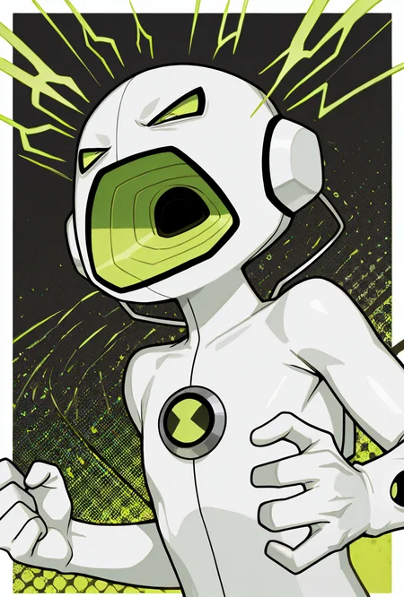 <lora:echoecho-10:1> echoecho, male focus, 1boy, no humans,white bodysuit, green eyes, green mouth, dynamic pose, screaming, angry, rage, , sound waves,, upper body, halftone effect, white borders, abstract background:1.2,, masterpiece, best quality, amazing quality, very aesthetic, absurdres, newest,