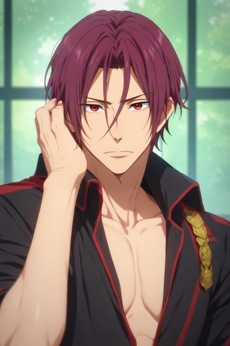 score_9, score_8_up, score_7_up, source_anime, (realistic:0.6), , , depth of field, 1boy, solo, male focus, <lora:rin_matsuoka_pony:0.84>, rin_matsuoka, , luau costume, fantasy, , <lora:sdxl_lightning_8step_lora:1>
