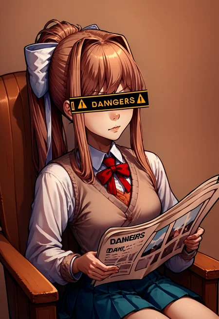 score_9, score_8_up, score_7_up, source_anime, TomReadingTheNewspaper, sitting, newspaper, chair, reading, <lora:TomReadingTheNewspaper_XLPD:1>, <lora:DangerEyeCensor_XLPD:1.3> DangerCensor, identity censor, monika \(doki doki literature club\), school uniform,