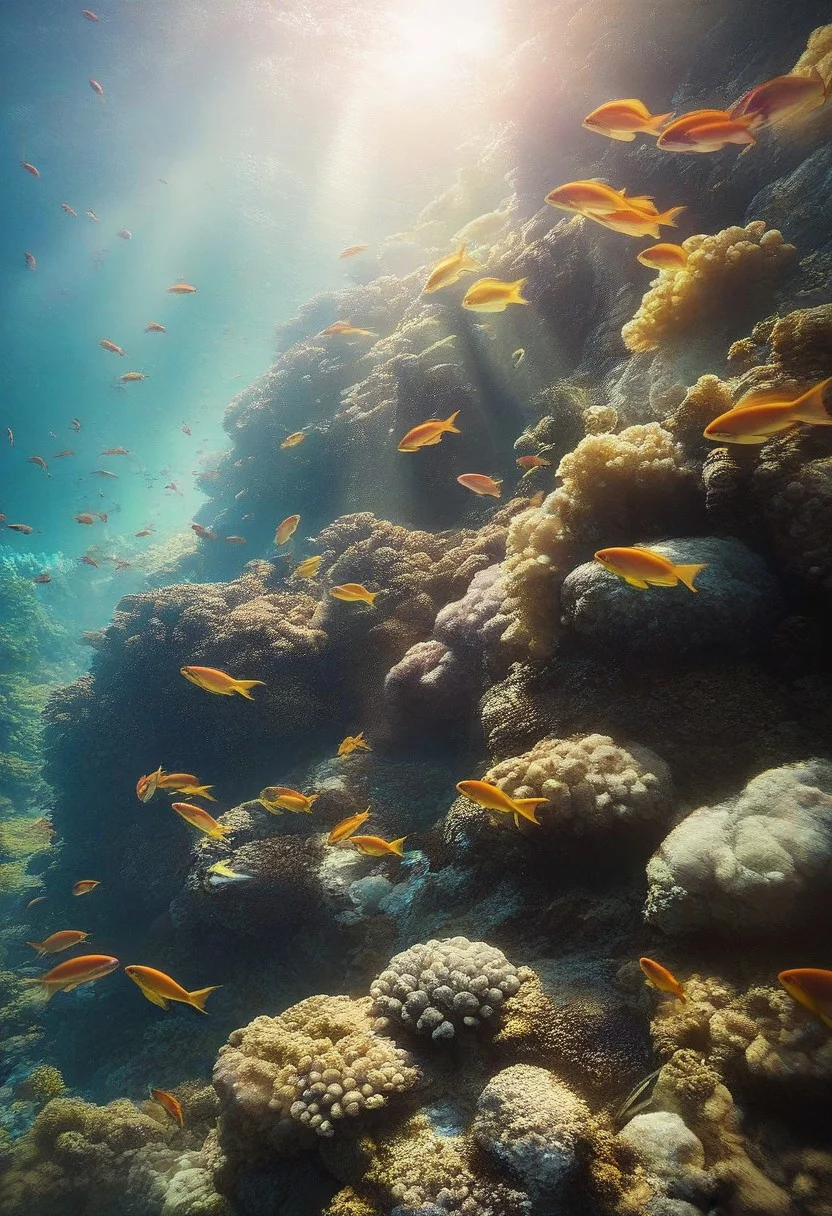 score_9, score_8_up, score_7_up, score_6_up, underwater, lake. marine life, sun though water, god rays, kelp, algea, landscape, beautiful fish,godrays,light rays