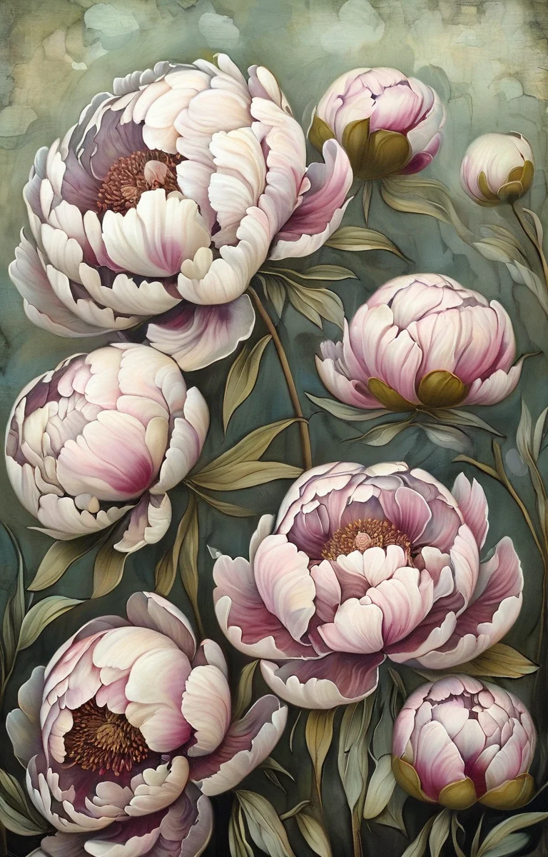 masterpiece,best quality,<lora:tbh148-sdxl:1>,illustration,style of Amanda Clark, decaying peonies