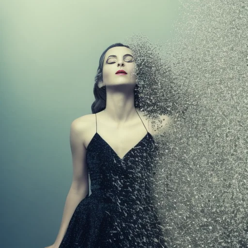 photo of beautiful woman standing, in the style of dispersion, 8k,4k,highres,masterpiece