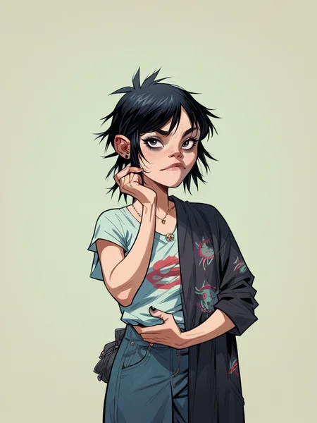 score_9, score_8_up, score_7_up, score_6_up, score_5_up, <lora:H3wl3ttXLP:1> h3wl3tt, 1girl, black hair,