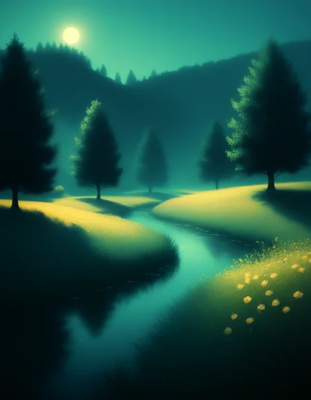 <lora:020_nvcmsdx_1:1> landscape in summer nvcmsdx glow