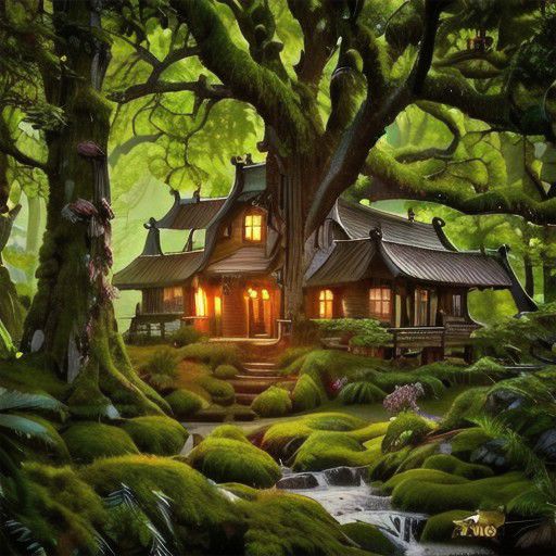 (masterpiece:1.2), (best quality,:1.2), 8k, HDR, ultra detailed, ((photorealistic)), professional light, cinematic lighting, fashion photography, ambient lighting, fantasy, background, a house on! a huge tree in the middle of a forest,  <lora:detail_slider_v4:1>, FanLan, <lora:FantasyLandscape-10:0.7>, epiCPhoto,