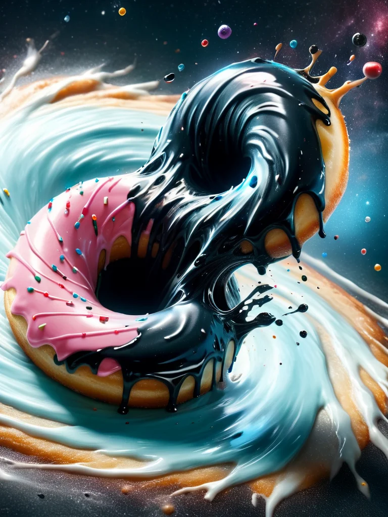 a delicious glaced donut sucked into ral-blackhole <lora:ral-blackhole:1>
