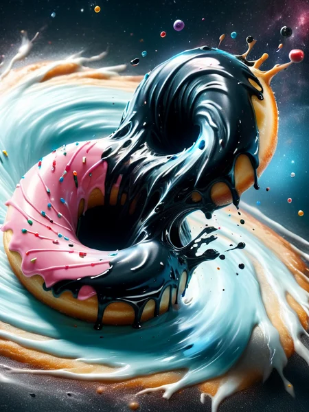 a delicious glaced donut sucked into ral-blackhole <lora:ral-blackhole:1>