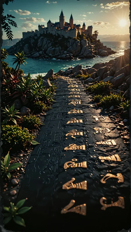 hieroglyphs, On pale black paper of a landscape of a Tallinn from inside of a Mount Athos, it is very Unique, detailed, masterpiece, Wonder, Cryptidcore, Sunlight, 50mm, unreal engine, 4K, ultra detailed, 
, <lora:aidmaSecretLab-V0.1:0.85> secretlab, highly contrasted, intricate detail, vivid colors, dynamic background, unique