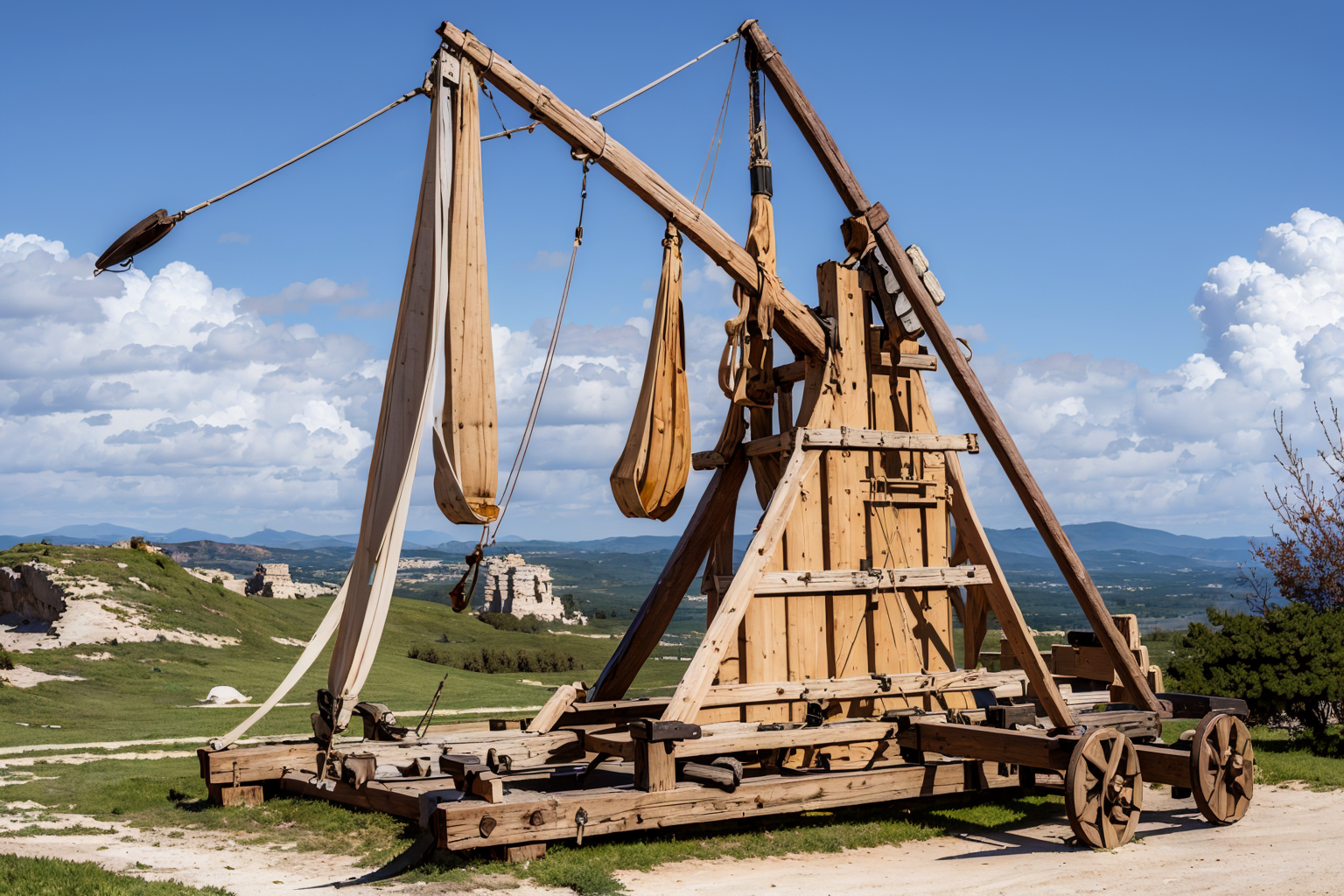 (masterpiece, best quality:1.2), ultra-detailed, Trebuchet, (realistic:1.5),  <lora:EdobMedievalCatapult_v1.0:0.8>