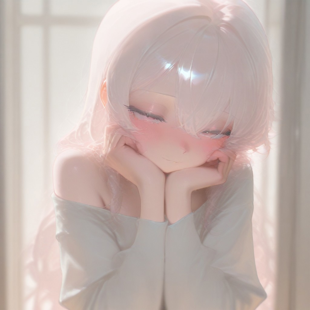 1girl, long hair, solo, blush