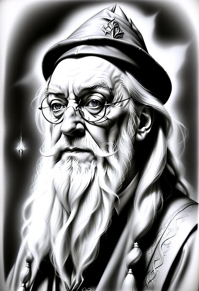 dumbledore made out of Jed-Pen , <lora:PencilDrawingStyle:0.7>