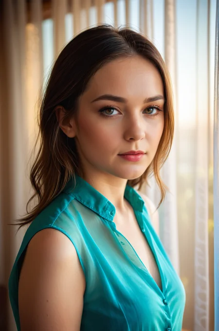 breathtaking  portrait photo of a woman, behind transparent curtains, volumetric lighting <lora:S4ndr4_nm_4:0.75> S4ndr4 . award-winning, professional, highly detailed