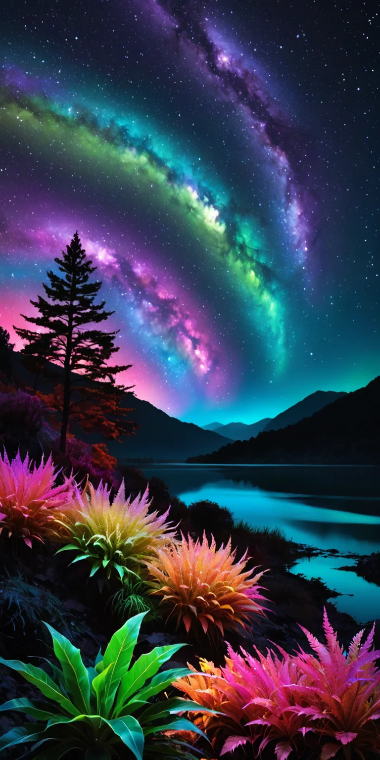 photography,(vibrant colors:0.8),
a fantastic landscape at night covered in magical plantlife,
(quantum waveform:0.7)